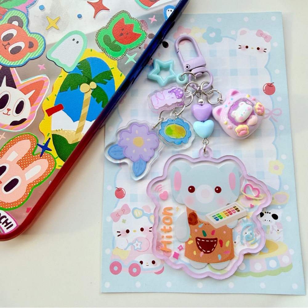 Sylvanian Family Hiton double sided acrylic keychain bagcharm